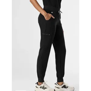 FIGS Zamora Jogger Scrub Pants Womens Size XSP Black Nurse Technical 5 Pockets thumbnail 3