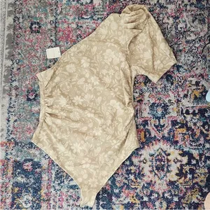 Free People NWT Somethin Bout You One Shoulder Floral Cactus Combo Bodysuit thumbnail 4