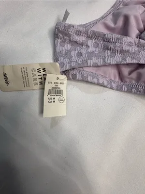aerie Lavender Floral Lace Bikini Top thumbnail 7