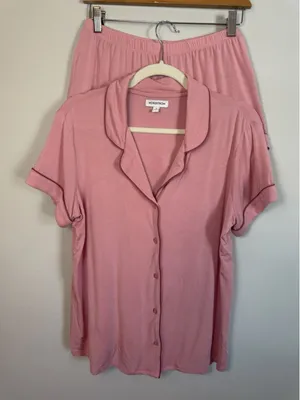 Nordstrom Pink Moonlit Eco Pajama Short Set Tencel Sz S NEW thumbnail 1