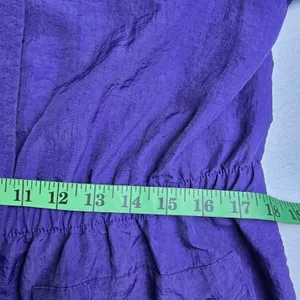 GET Purple Crinkle Nylon Hooded Windbreaker Jacket Gold Hardware 5809LNL Small‎ thumbnail 9