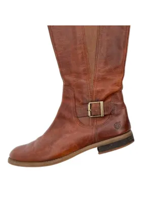 Timberland Earthkeepers Savin Hill Tobacco Brown Leather Riding Boots Size 10 thumbnail 2