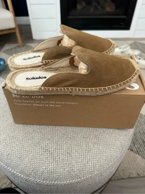 Soludos Womens Espadrilles The Smoking Mule Miel Brown 6 - 6.5 New thumbnail 5
