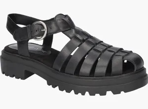 Bella Vita Sinclaire Fisherman chunky lug sole Sandals size 6.5 Black thumbnail 1