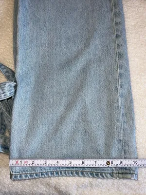 AGOLDE Cinched Hem Loose Taper Jeans Light Wash‎ Size 27 thumbnail 14