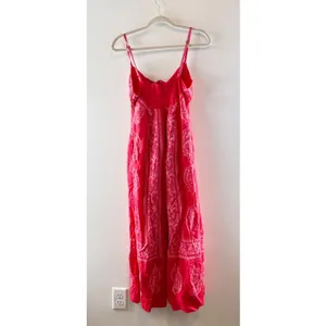 Free People Feel The Sun Wide Leg Paisley Bandana Print Jumpsuit Red Medium thumbnail 6