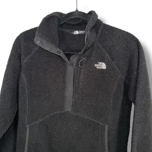 The North Face Fleece Pullover Jacket Black Snap Neck‎ Women's Medium thumbnail 2