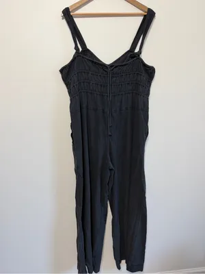 NEW Free People After All Ruched Wide Leg Jumpsuit Size Small thumbnail 6
