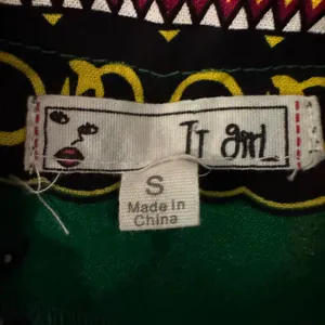 2073 |‎ It Girl African Dashiki Print Cotton Festival Top Green Womens Small thumbnail 5