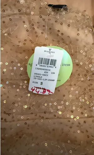 Gold Windsor sequin Homecoming Dress thumbnail 3