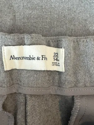Abercrombie - Sloane Tailored Trousers Gray Wide Leg Sz 14 thumbnail 6