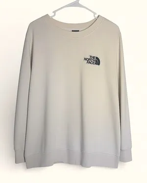 The North Face‎ Cream Crewneck Sweatshirt Women's XL Embroidered Pullover thumbnail 1