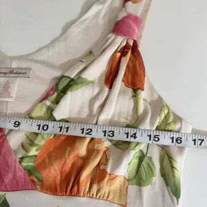 Tommy Bahama Floral Silk shift Dress with Orange and Pink Accents thumbnail 4