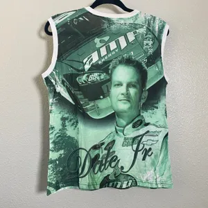 Chase Authentics Vintage Y2K Nascar Dale Earnhardt Jr. Women's Tank Large Glitter McBling thumbnail 2