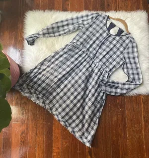 Paper Crane Navy Plaid Mini Dress NWT thumbnail 1