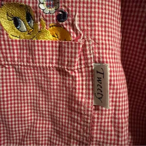 Vintage Looney Tunes Red And White Gingham‎ Tweety Button Up Womens Sz 22/24 thumbnail 5