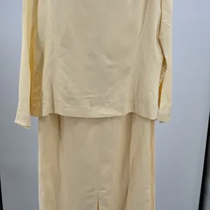 Jessica Howard Butter Yellow Embroidered Midi Dress and jacket 2pc set 12 linen thumbnail 10