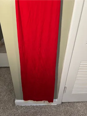 Vintage Women’s Sz 6 Midi Dress Sleeveless Red Square Neck A-Line Zip Back Union thumbnail 3