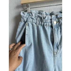 ZARA Women's Size 10 Ultra‎ High Waisted Paper Bag 90's Y2K Barrel Denim Jeans thumbnail 7