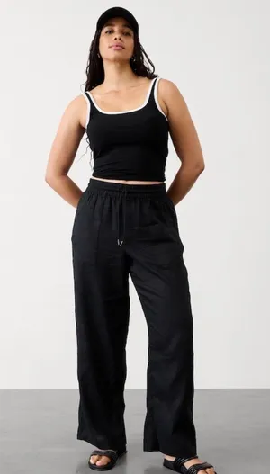 Athleta Retreat Wide Leg Linen Pants thumbnail 1