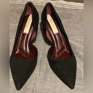 Franco Sarto black suede “Tana” heels size 8.5. D’Orsay style. Padded insole thumbnail 10
