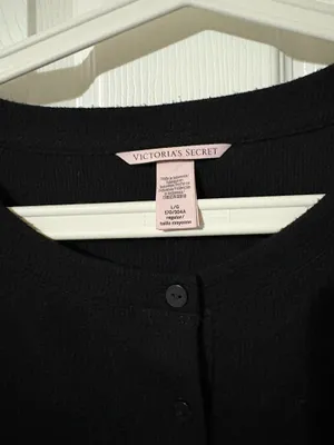Victoria's Secret black long sleeve and pants pajama set large thumbnail 3