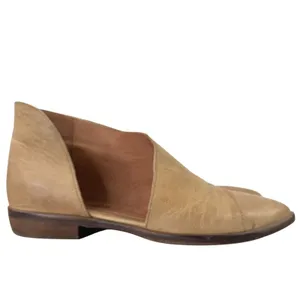 Free People Royale Flats Leather Pointed Toe Cutout Tan Slip On Womens US 6‎ thumbnail 5