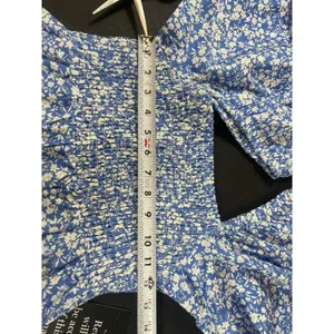 Tuckernuck x Cameron Eubanks Wimberly Blue Floral Linen Blend Smocked Dress NWT thumbnail 10