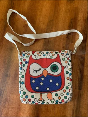Women's Unbranded Owl Crossbody Bag One Size Beige Red thumbnail 4