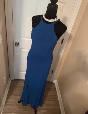 Blue formal evening dress thumbnail 4