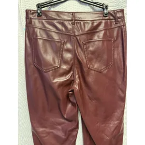 Joie Women's Size 10 Burgundy Faux Leather‎ Straight Leg Pants NWT Lined thumbnail 10