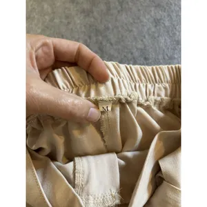 Hooever Hi Waist Wide Leg Tie Belt Beige Cream Dress Pants M, Office Minimalist thumbnail 5