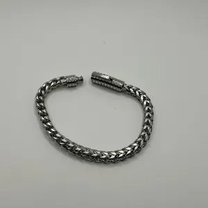 Mens Franco Bracelet 8 Inch Real Silver Solid Box Link Plated Heavy Durable New thumbnail 3