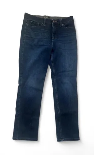 Lee slim fit straight leg mid rise dark wash jeans thumbnail 1
