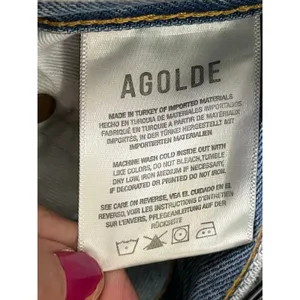 AGOLDE Parker Distressed Cutoff High Rise Denim Shorts Light Wash Size 25 thumbnail 6