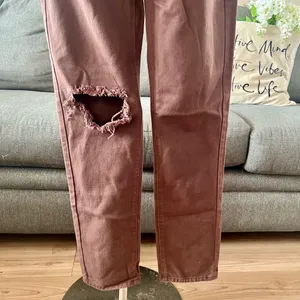 Chocolate Brown Straight Leg Jeans thumbnail 3