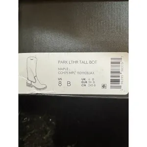 COACH  Park Tall Brown Leather Boot Size 8 Maple thumbnail 5
