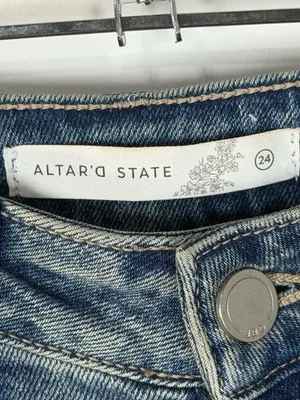 Altar'd State JBD by Just Black Denim The Patch Pocket Wide Leg Jeans Size 24 thumbnail 2