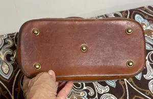 Vintage Dooney & Bourke Cream and Brown Satchel thumbnail 4