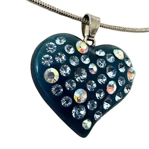 Blue Heart Pendant Choker with Rhinestones 💙 thumbnail 6