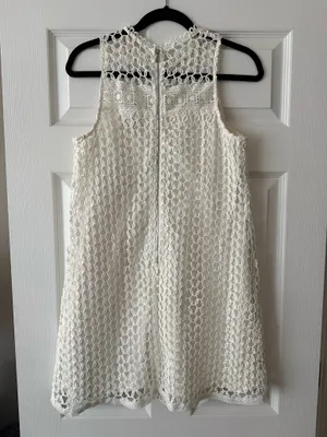 Maeve Anthropologie White Retro Mini Dress thumbnail 2