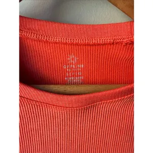 Offline by Aerie Big Chill Seamless Cropped Long Sleeve Ribbed Top Coral thumbnail 2