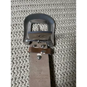 Western Brown Leather Rhinestone Studded Belt Medium Floral Engraved Buckle thumbnail 6
