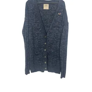 Hollister Navy Knit Cardigan Button Up Logo V-neck Sweater S Granpacore Cozy thumbnail 3