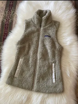 Patagonia Vest Women’s Tan Los Gatos Sherpa Fleece Pockets Full Zip thumbnail 4