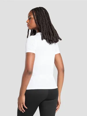 Gymshark White Training T-shirt crewneck short sleeve active casual top logo L thumbnail 4