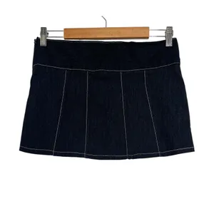 Vintage Charlotte Russe Mini Skirt Womens Small Blue Denim Y2K Stretch Sexy USA thumbnail 2