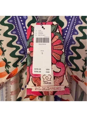Farm Rio V-Neck Kaftan Maxi Dress Size S NWT thumbnail 7