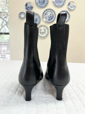 Madewell The Dimes Chelsea Boot Leather in Black Size 9 thumbnail 6