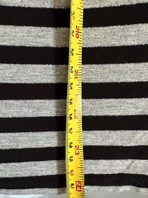 Ann Taylor Striped Black & Gray Glitter Trim Tank Top M thumbnail 6